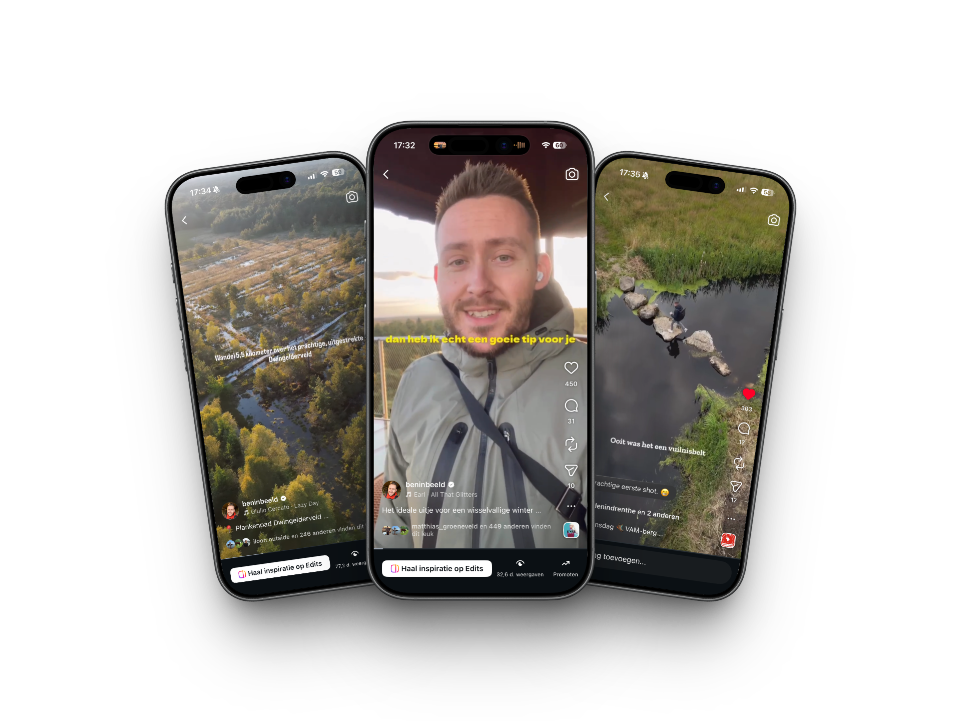 Instagram en TikTok voorbeelden van Ben in Beeld